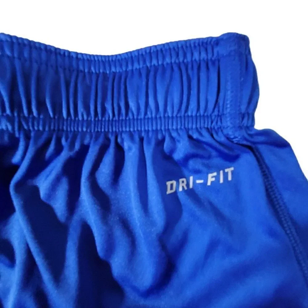 Nike‎ Basketball Shorts Boys Youth Size Medium Dri Fit Blue Drawstring Waist EUC